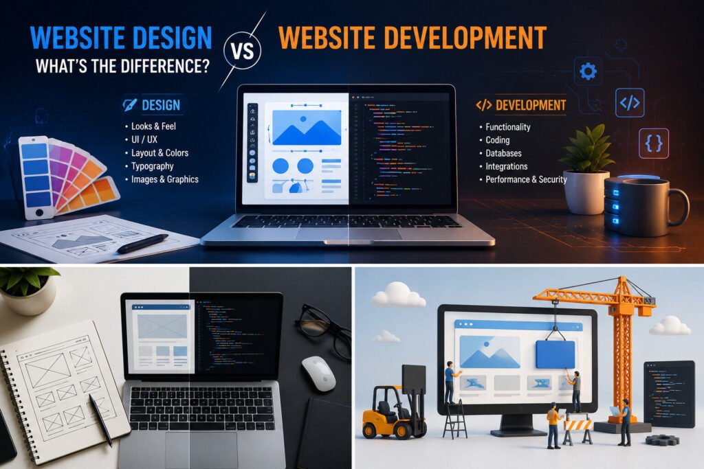 Website Design vs Website Development: What's the Difference?
